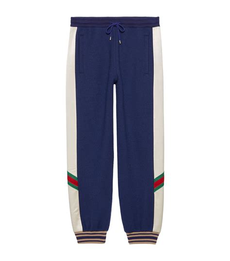 blue gucci track pants